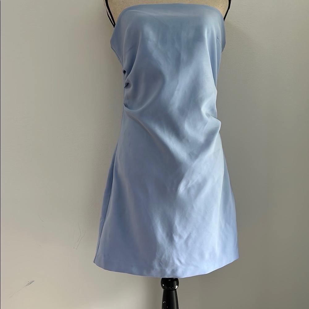 ZLBSD Zara Light Blue Strapless Dress